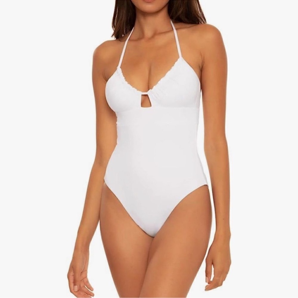 BECCA White one piece swimsuit Small NWT